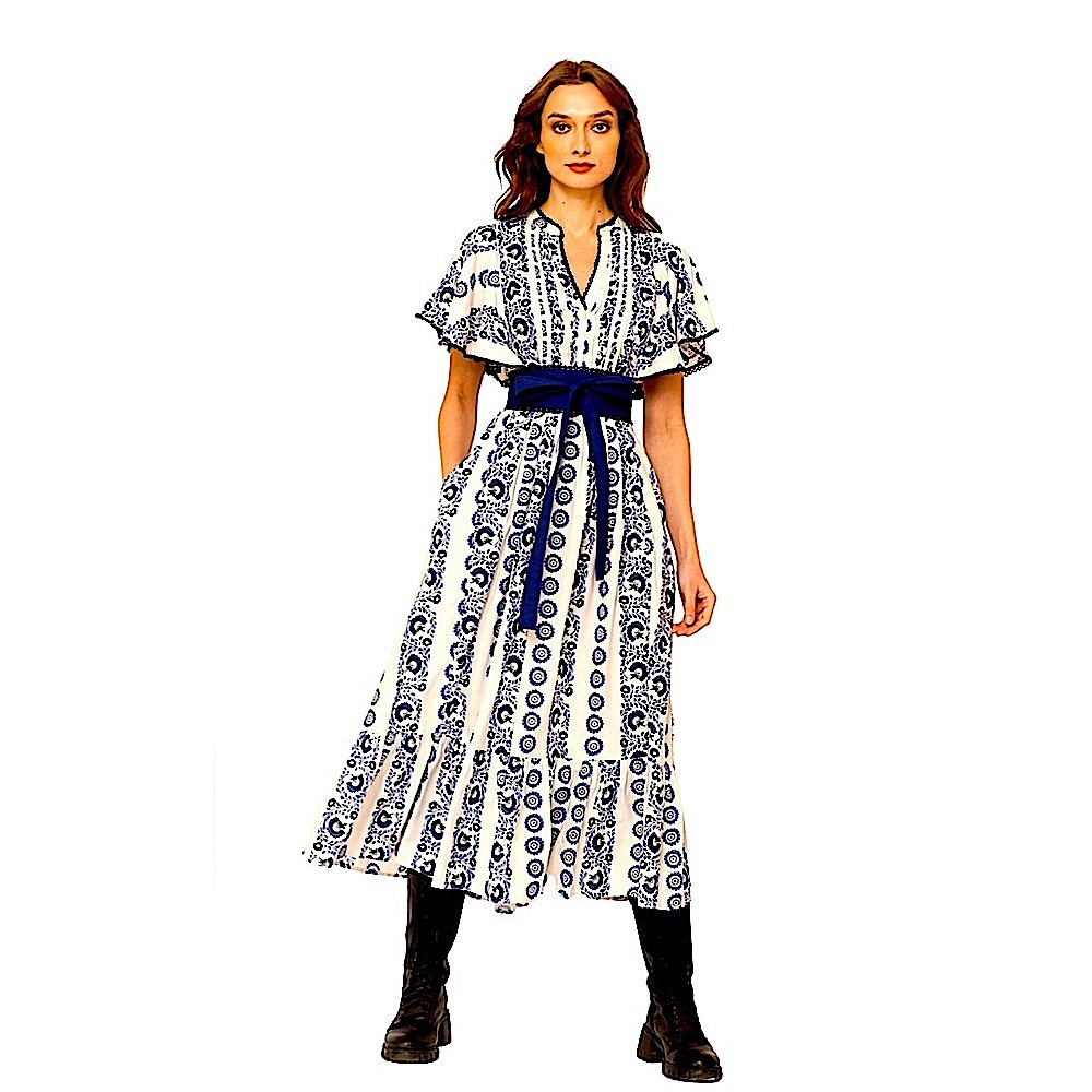 Beyond by Vera “Leni” dress, sunrise blue - size M